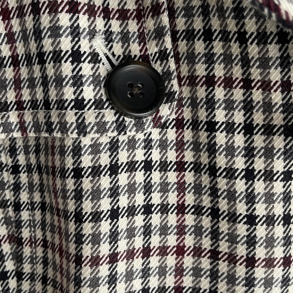 LAND’S END Women's Houndstooth Double-Breasted Wool Blend Coat - Picture 3 of 10